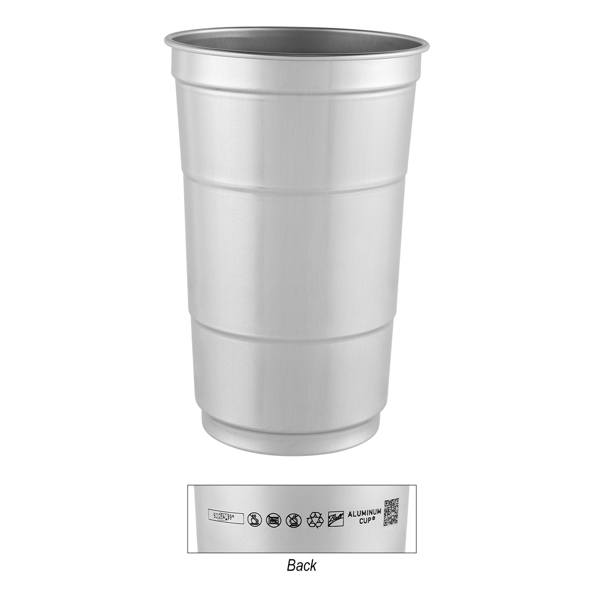 Top Cup By Ball™ 24 Oz. Full Color Aluminum Cup — SILVER