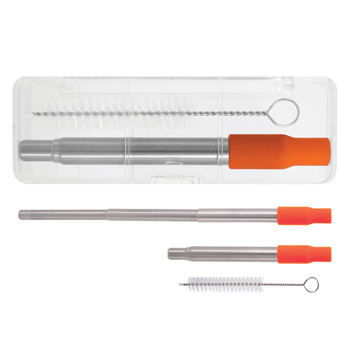 Hurley Collapsible Stainless Steel Straw In Travel Case-HIT