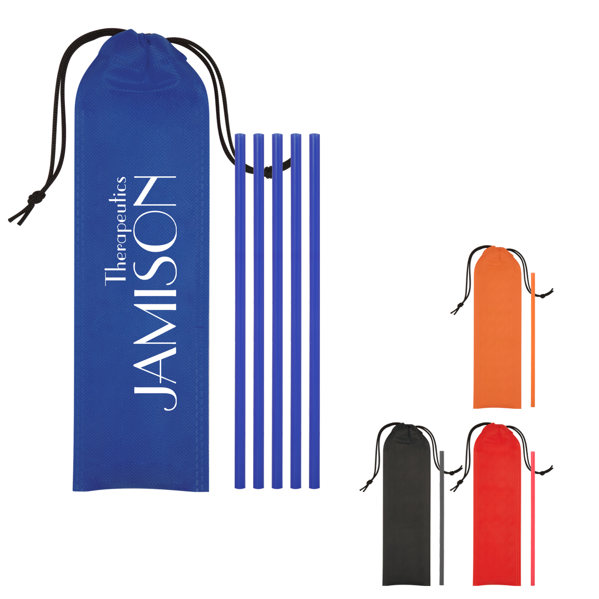 5-Pack On The Go Straws With Pouch-HIT