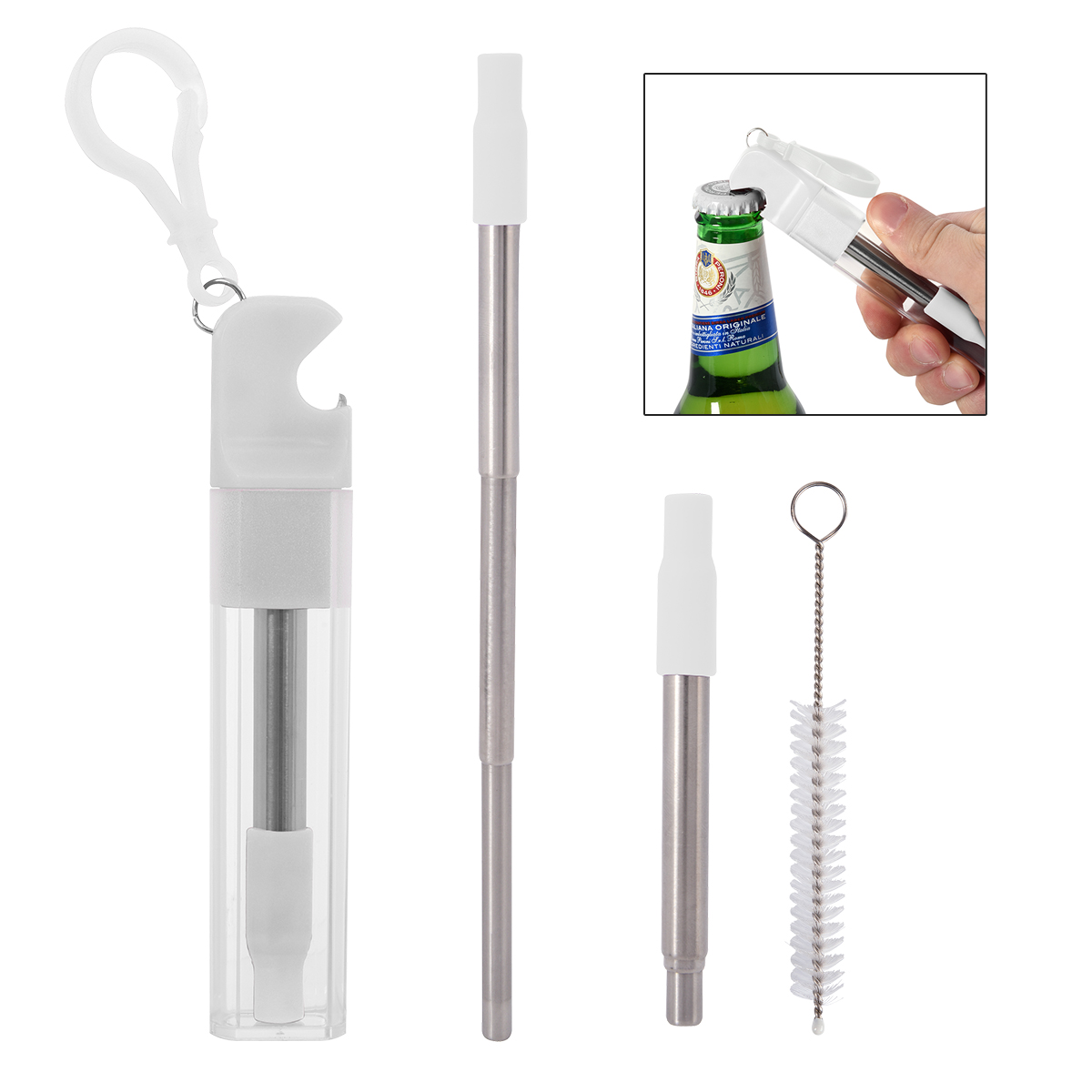 Straw Kit With Bottle Opener-HIT