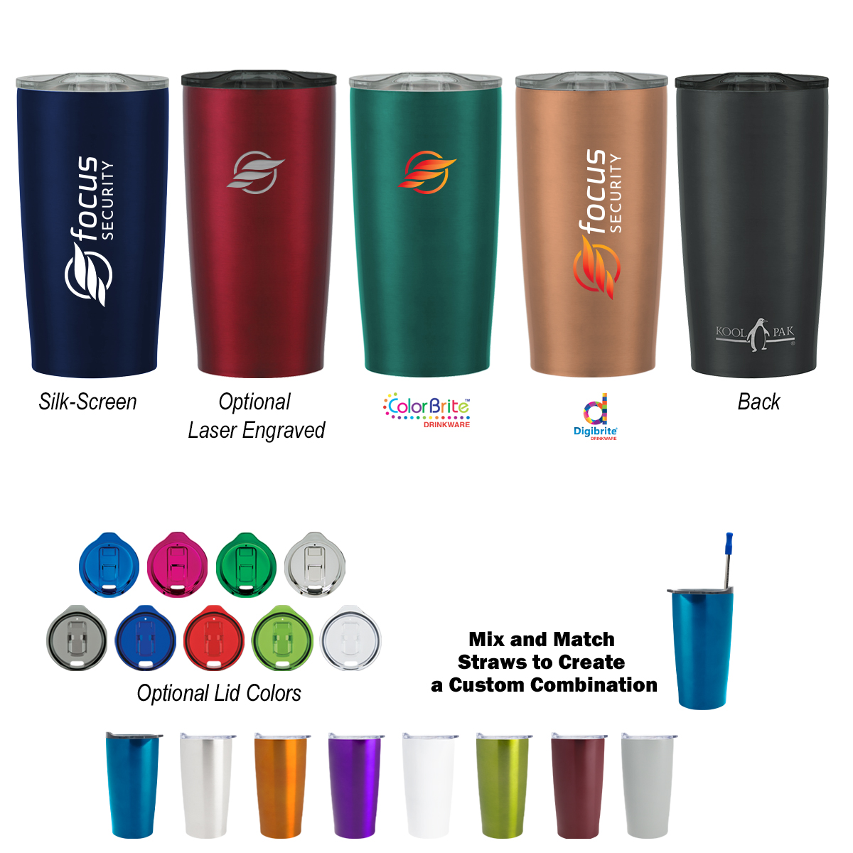 20 Oz. Kool Pak Stainless Steel Tumbler