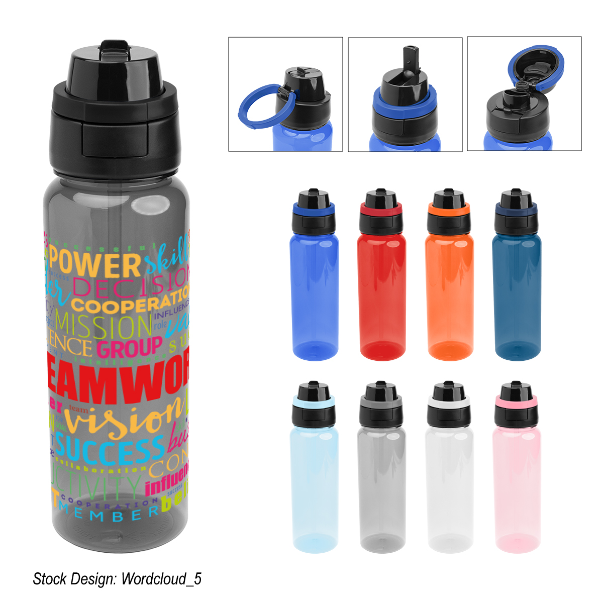 32 Oz. Pop Sip & Chug Recycled Single Wall Stainless Steel Bottle