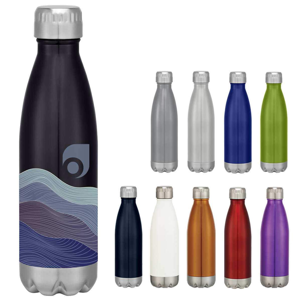 55706 16 Oz. Full Color Swiggy Stainless Steel Bottle Hit