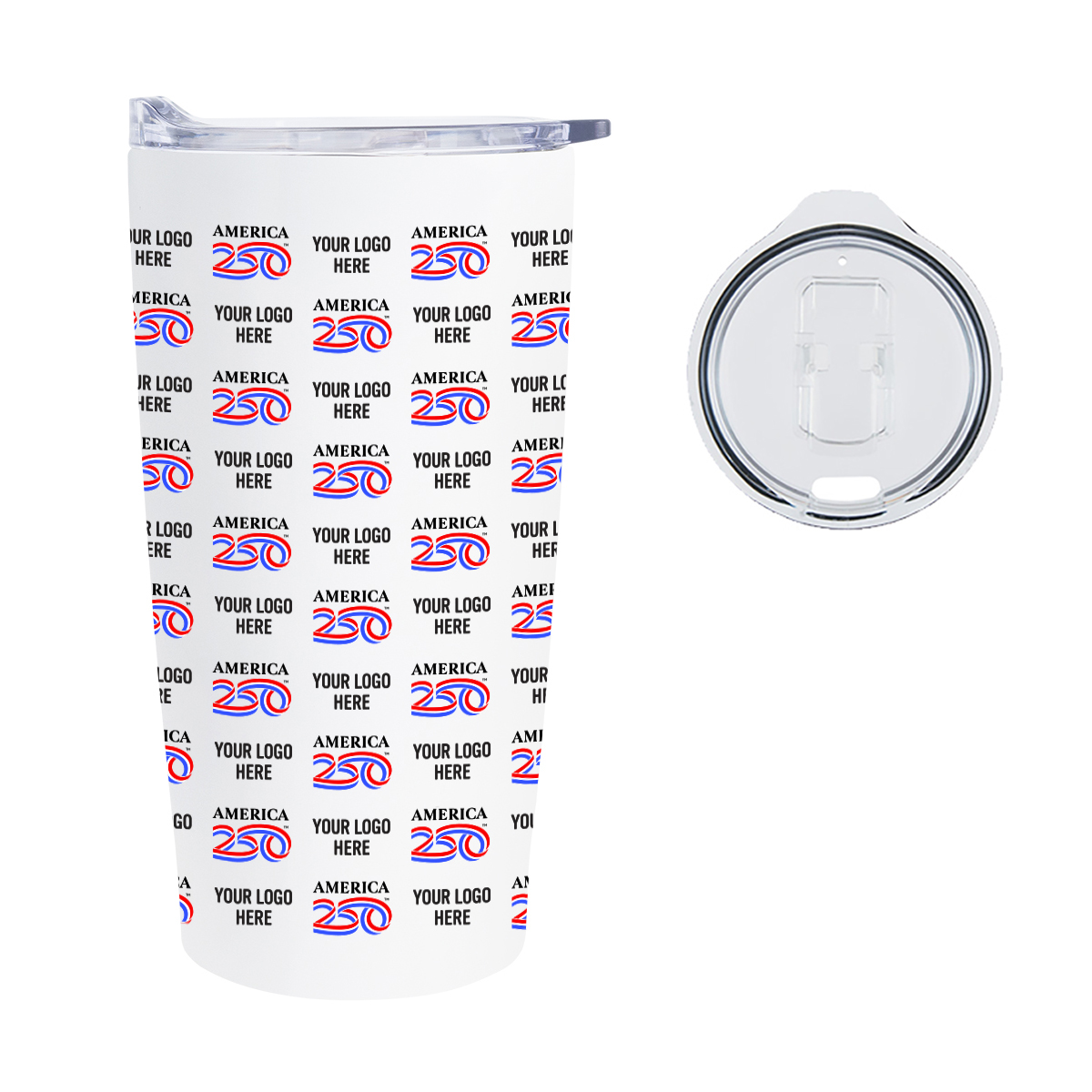 America250™ 20 Oz. Full Color Himalayan Tumbler — CLEAR