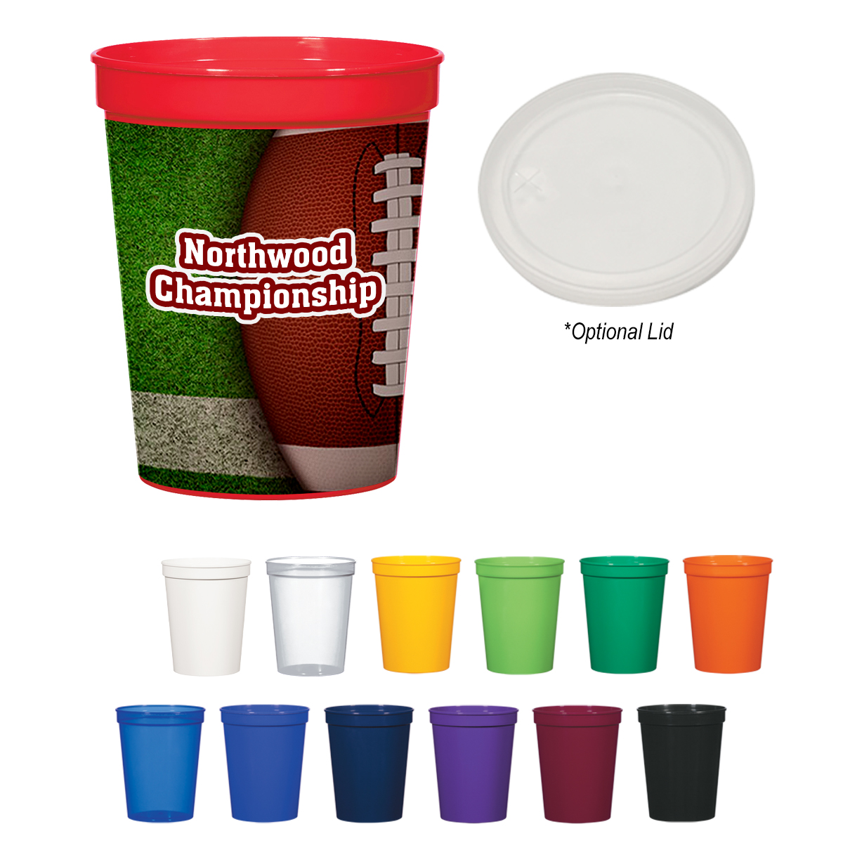 55900 - 16 Oz. Full Color Big Game Stadium Cup - Hit Promotional Products