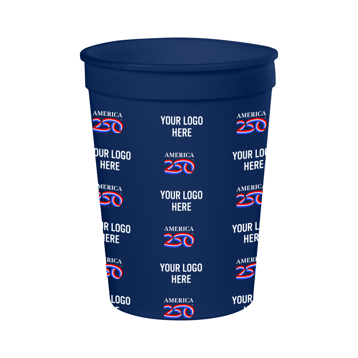 America250™ 12 Oz. Full Color Big Game Stadium Cup - BLUE
