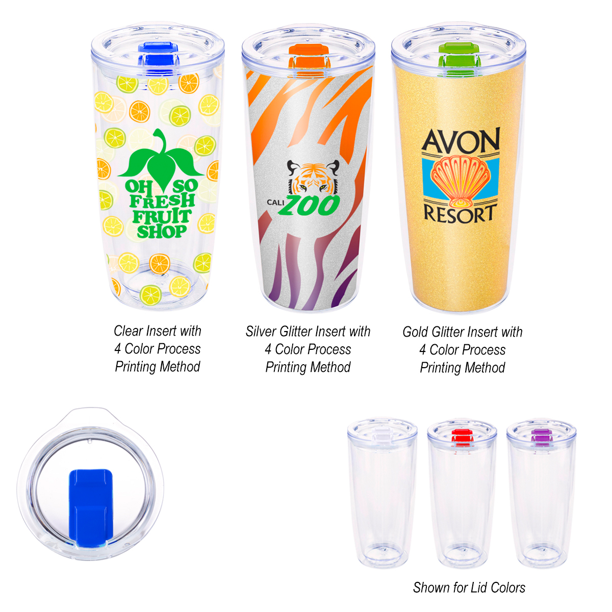 19 Oz. Everest Clarity Recycled Tumbler With Insert - RECYCLED BLACK LID