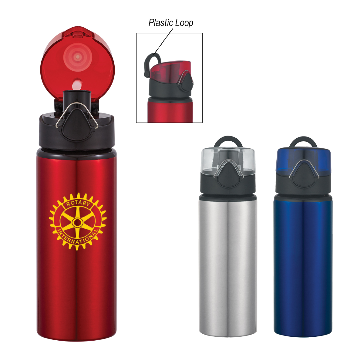 25 Oz. Aluminum Sports Bottle With Flip-Top Lid-HIT