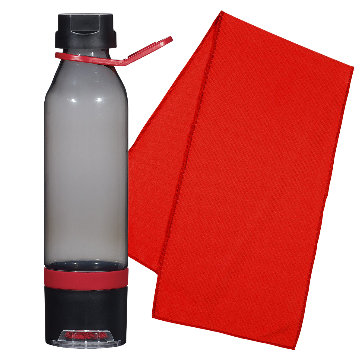15 Oz. Energy Sports Bottle With Phone Holder and Cooling Towel-HIT