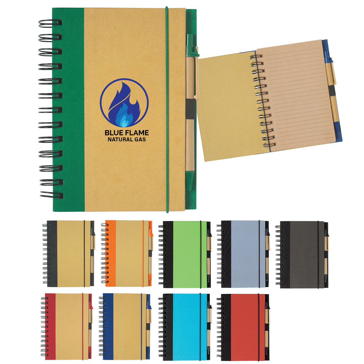 ECO-INSPIRED SPIRAL NOTEBOOK & PEN