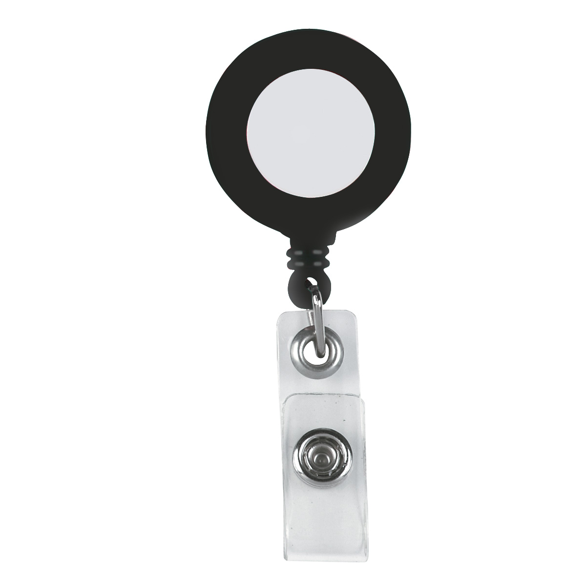 Blessed Halo On Black Retractable Reel Chrome Badge ID Card Holder Clip