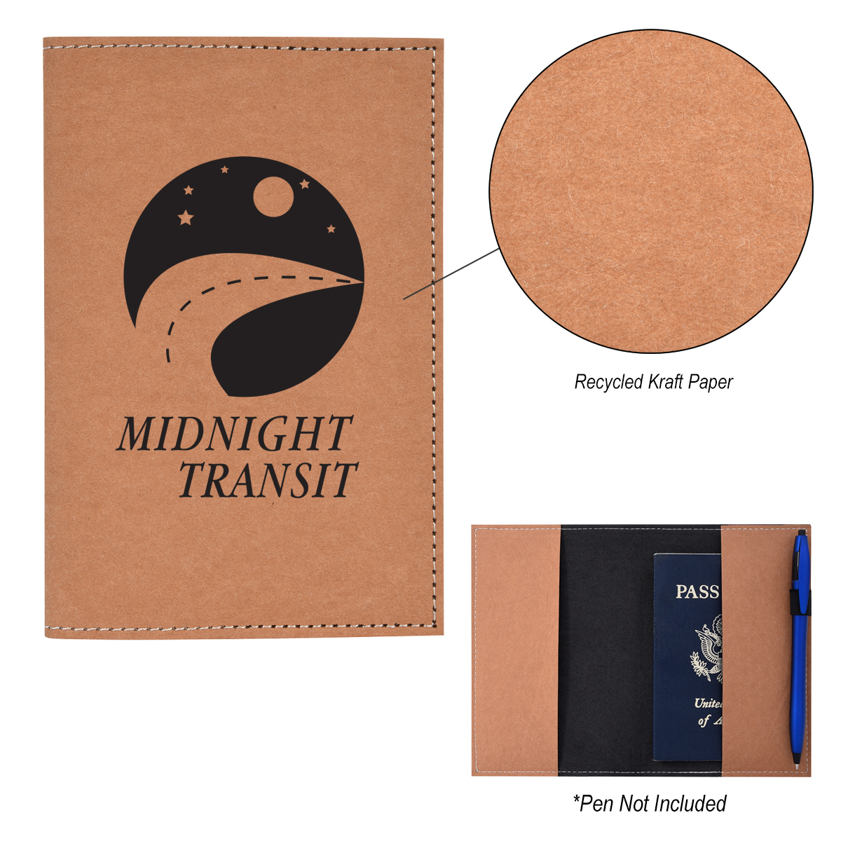KRAFT PAPER PASSPORT HOLDER-HIT