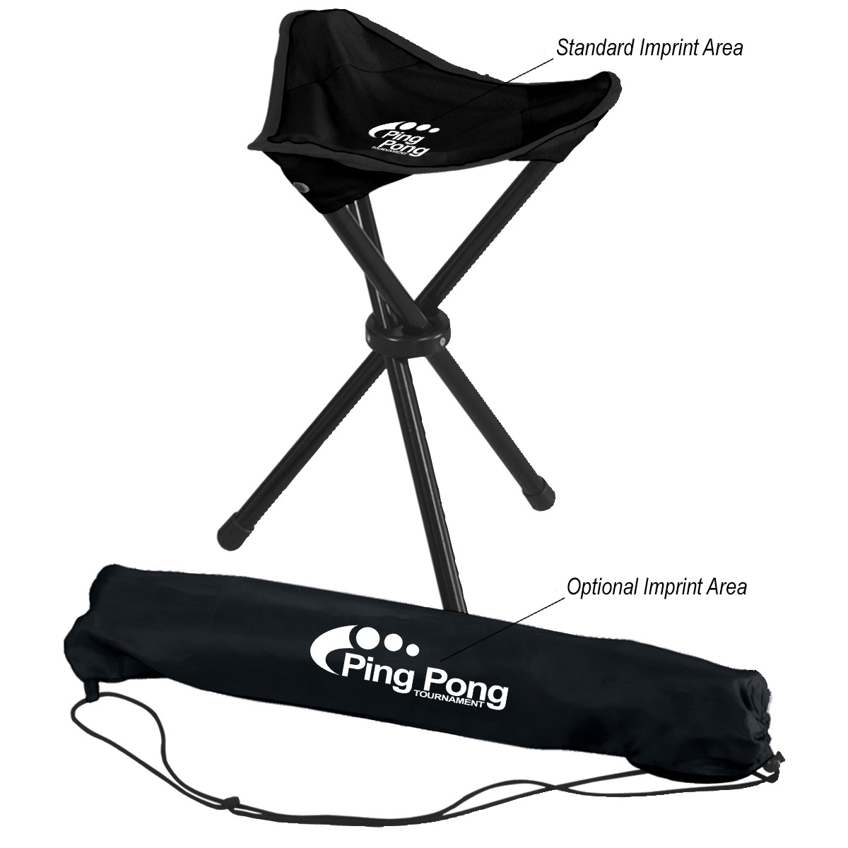 Folding Tripod Stool With Carrying Bag-HIT