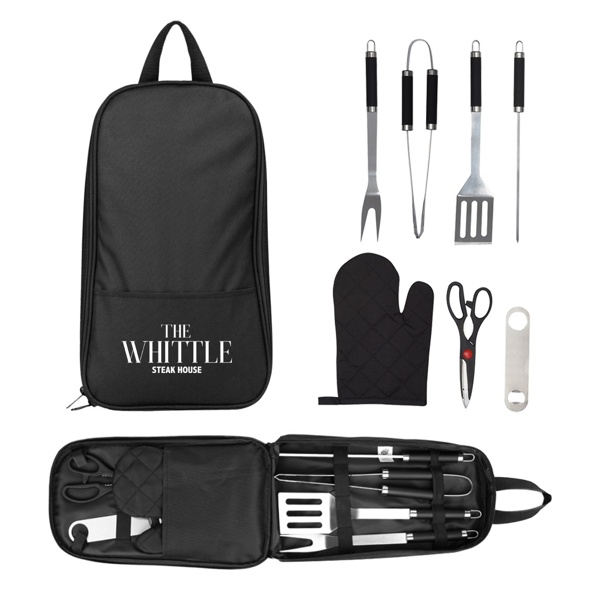7-Piece Pit Master BBQ Set In Carrying Case-HIT