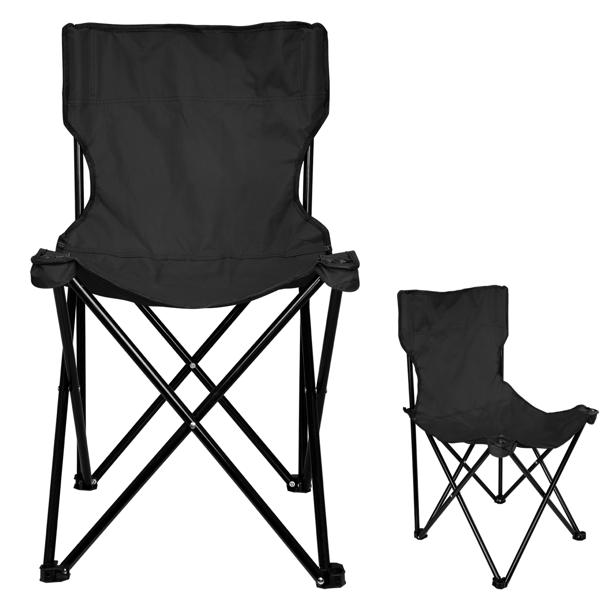 rPET Folding Chair With Carrying Bag - BLACK