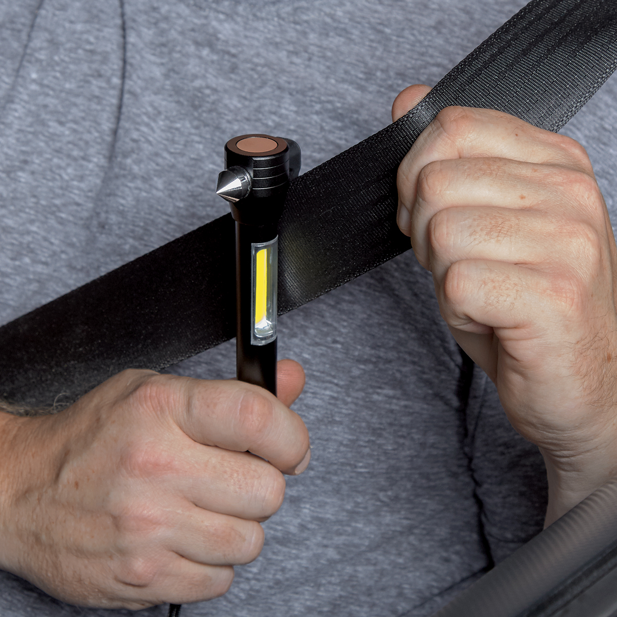 Safety Tool With COB Flashlight