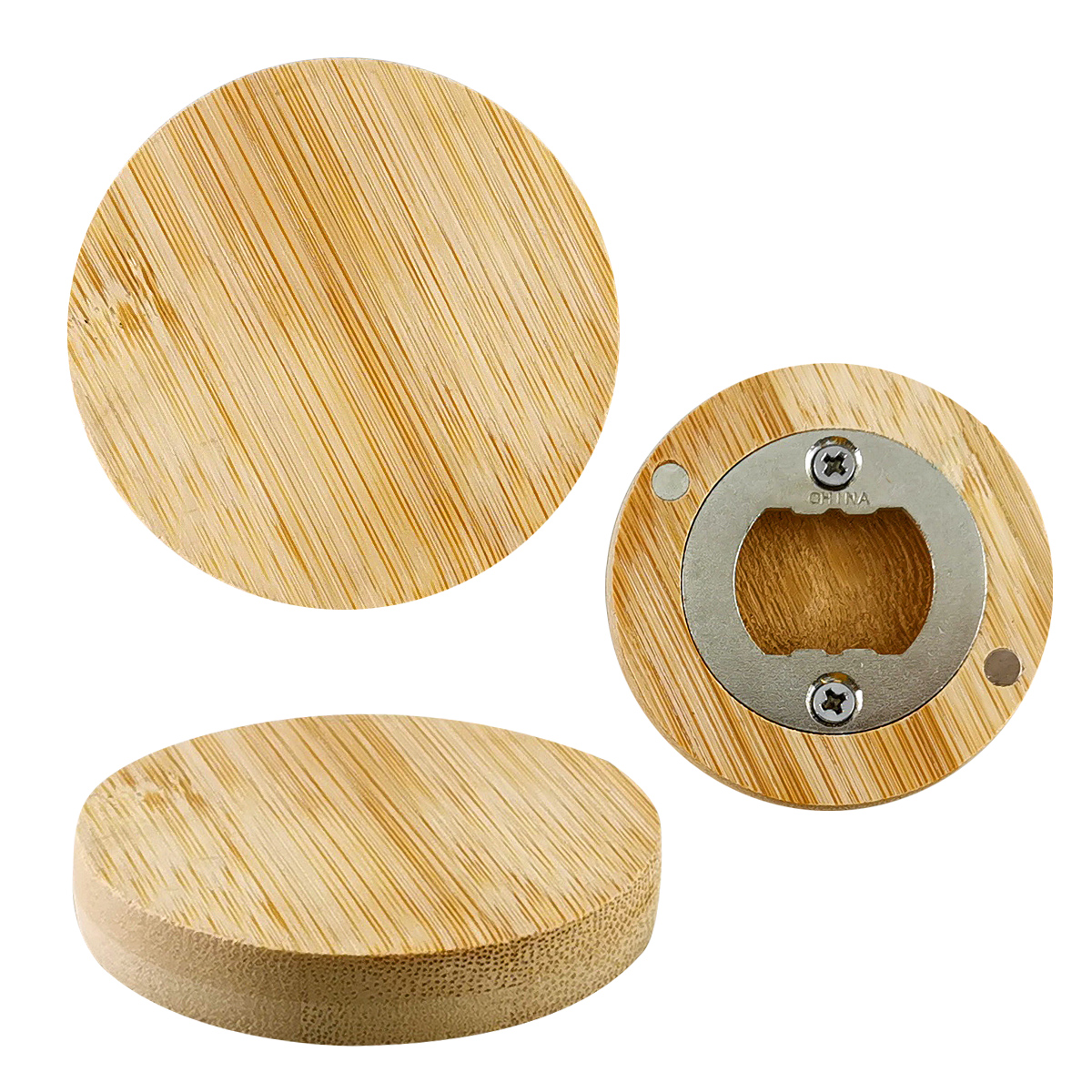 Bamboo Bottle Opener Magnet-HIT