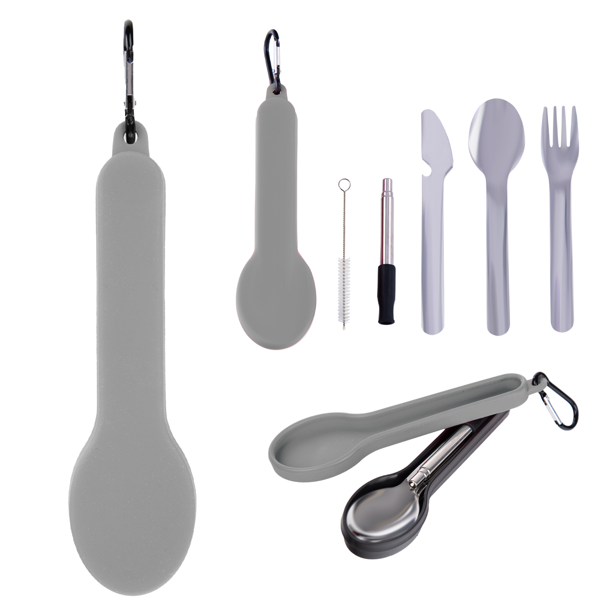 Travel Utensil Set With Silicone Holder-HIT