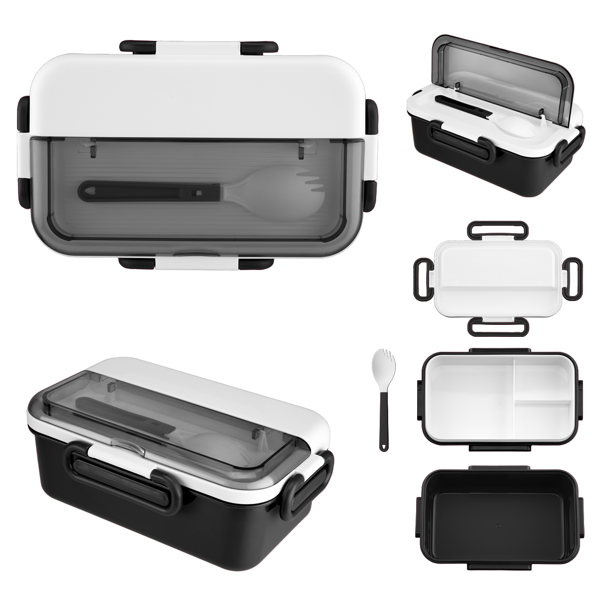 Broadview Bento Box With Spork - BLACK