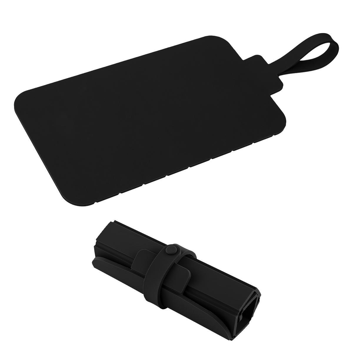 Silicone Roll-Up Cutting Board — BLACK