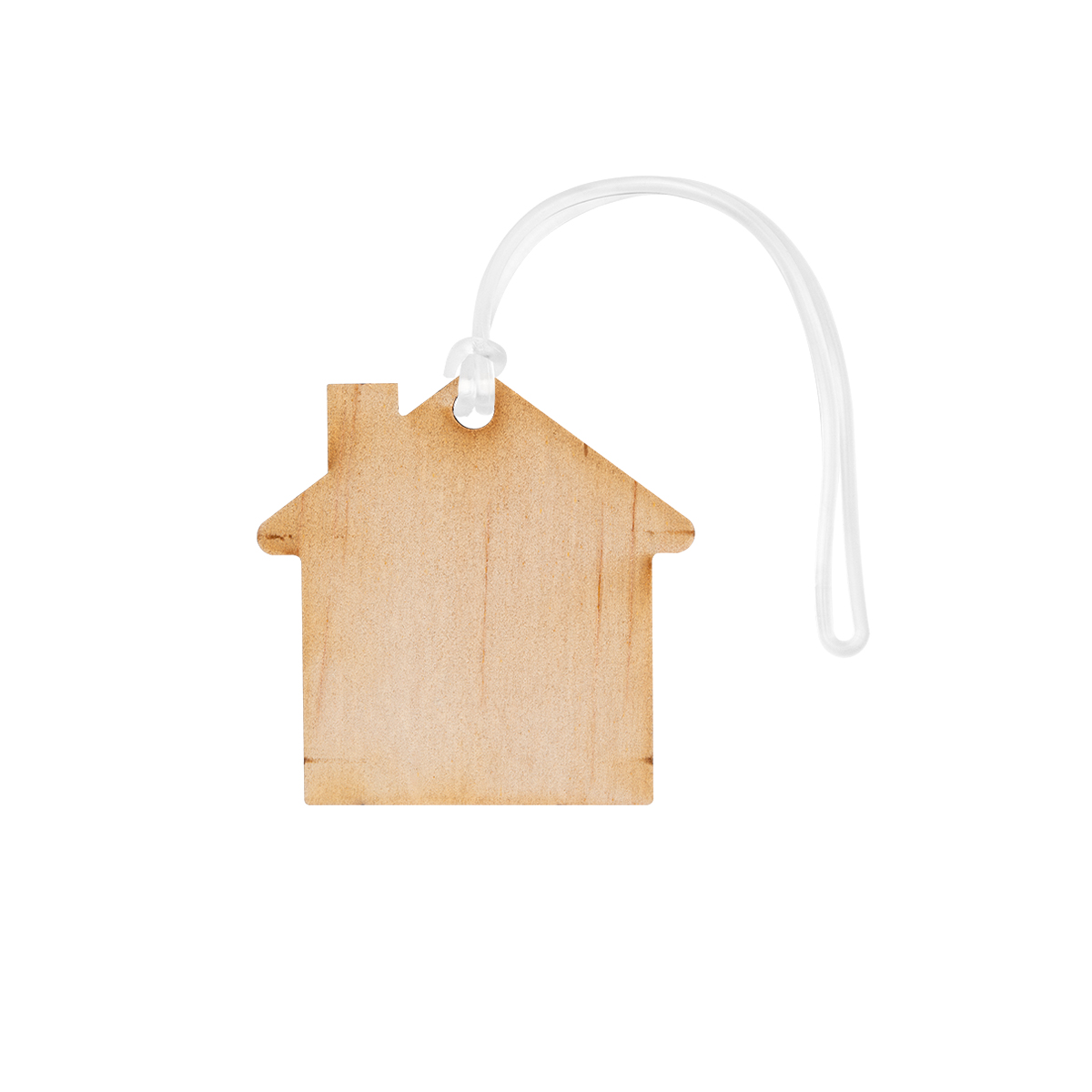 Full Color Wood Luggage Tag - 4" - WOOD COLOR