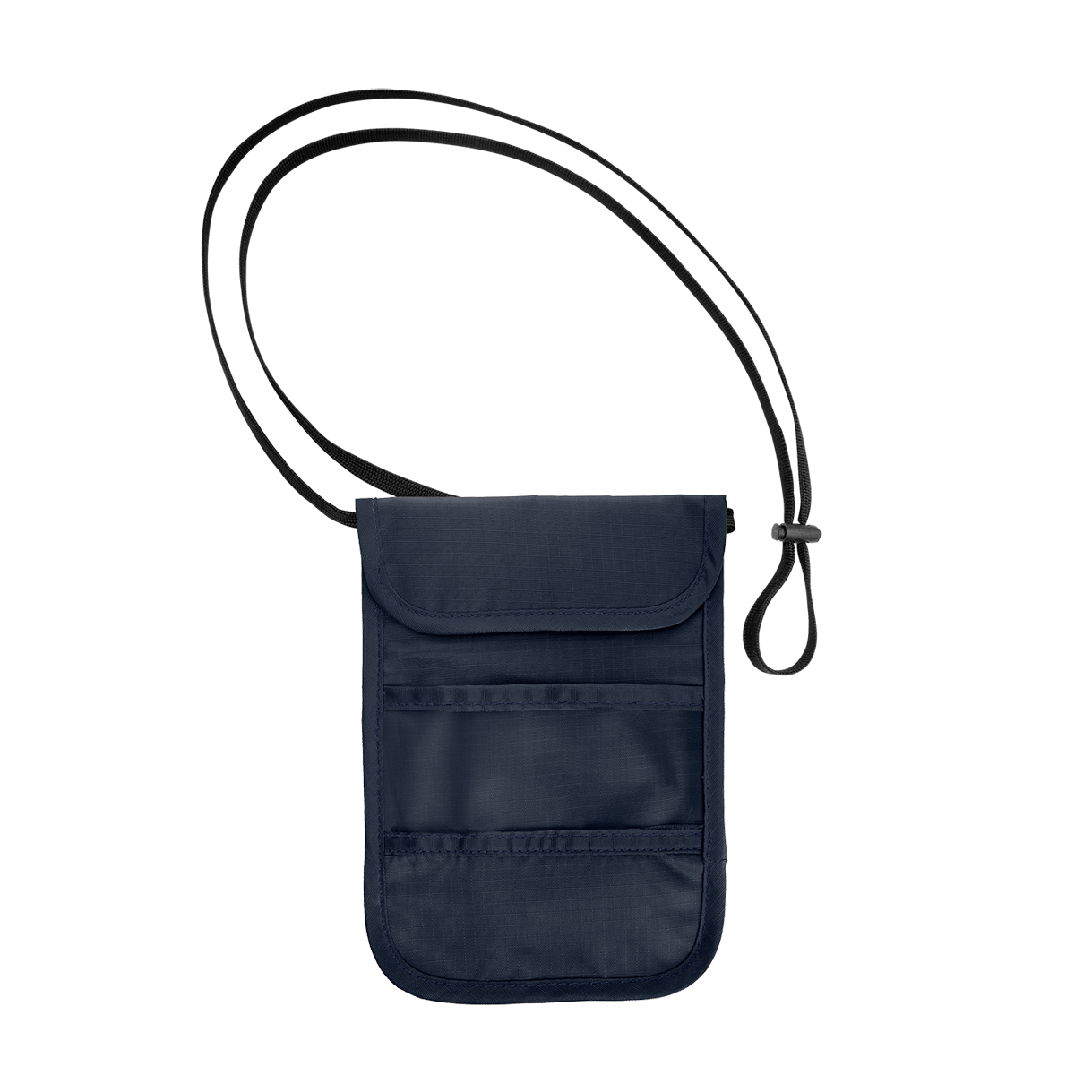 RFID Data Blocking Neck Wallet - NAVY BLUE