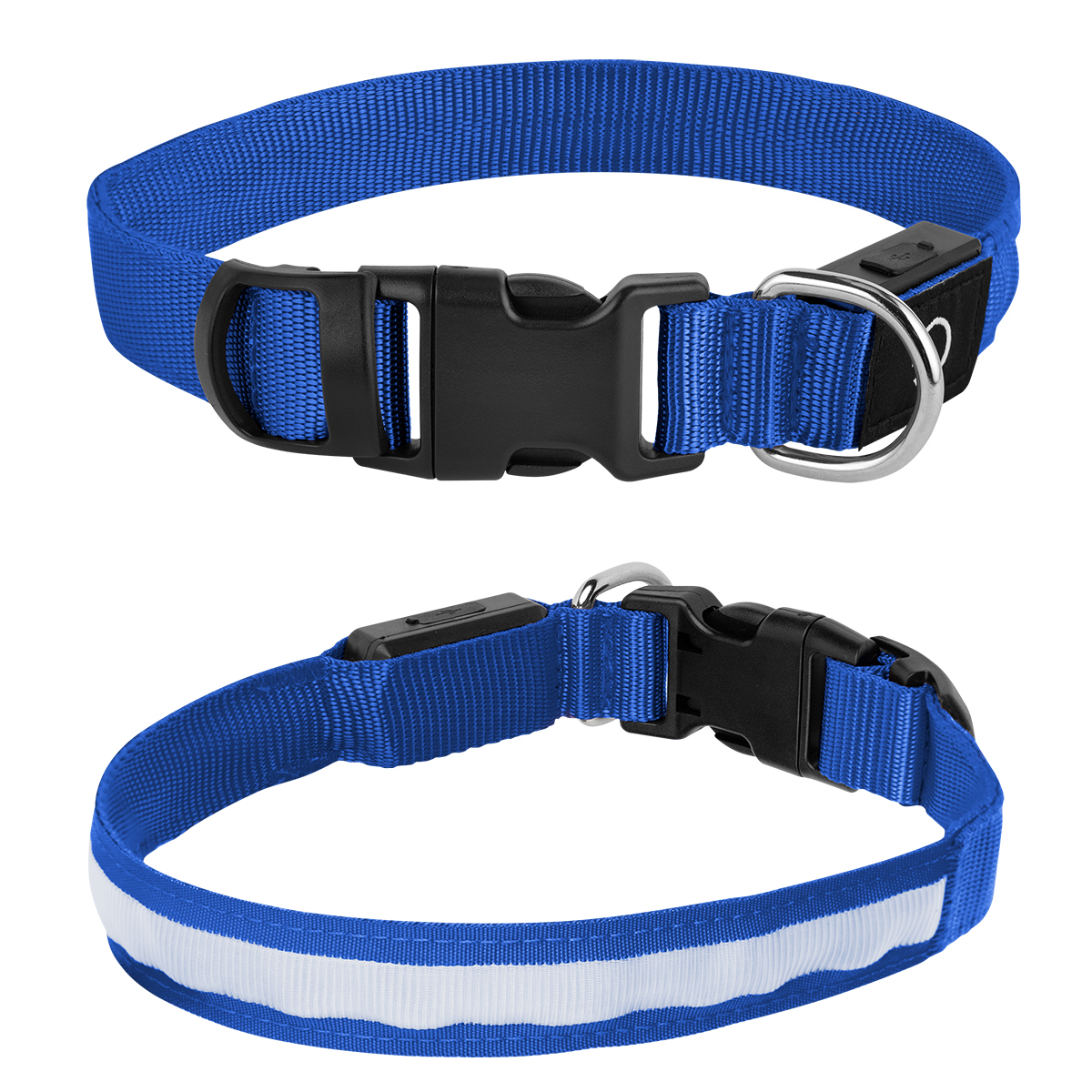 Light Up Rechargeable Pet Collar - Medium - ROYAL BLUE