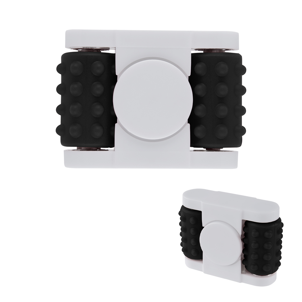 Mini Fun Spinner Sensory Toy - WHITE WITH BLACK