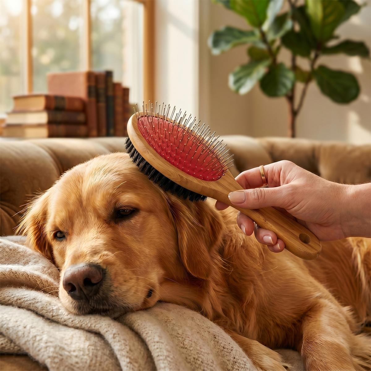 Double Sided Pet Brush — FSC BAMBOO