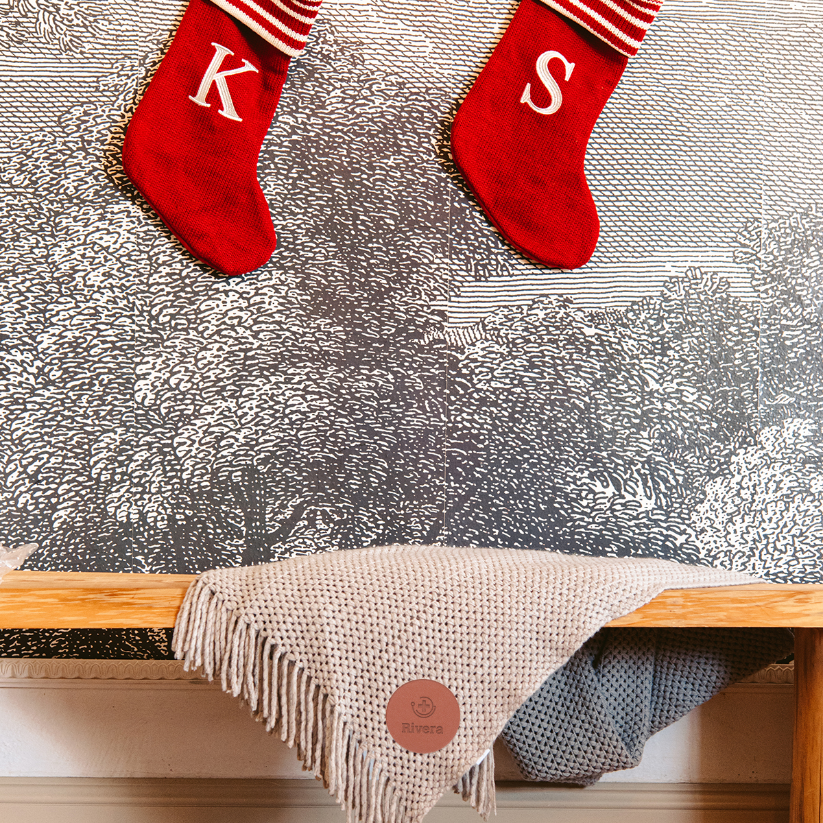 Chunky Knit Blanket With Fringe