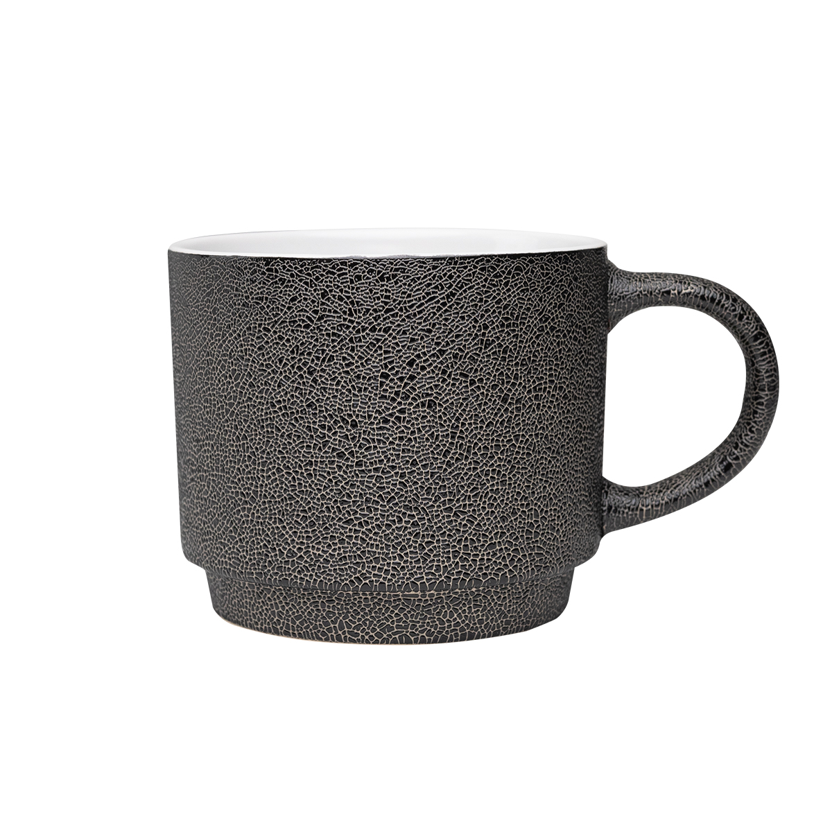 18 Oz. Pebble Grain Textured Ceramic Mug - BLACK