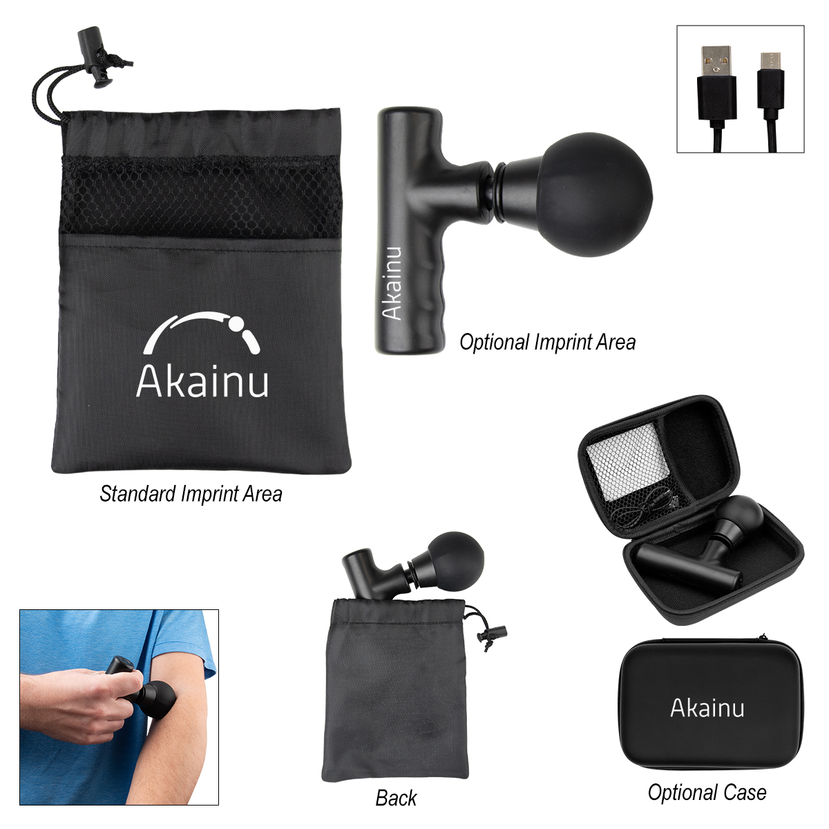 Handheld Massage Gun - BLACK