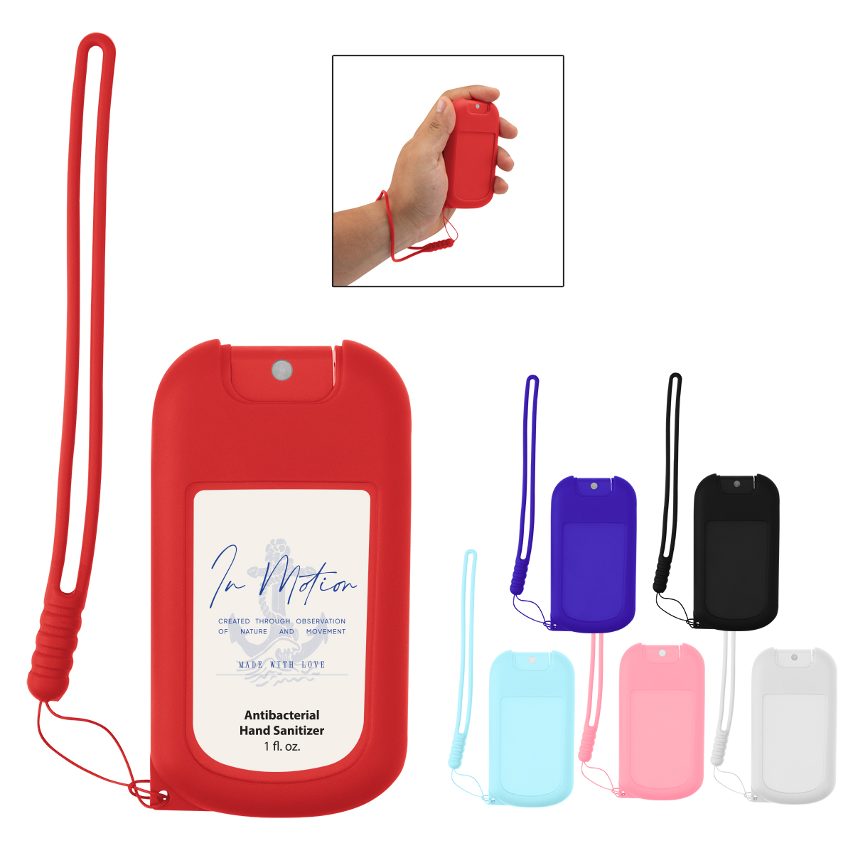 1 Oz. Hand Sanitizer with Silicone Case