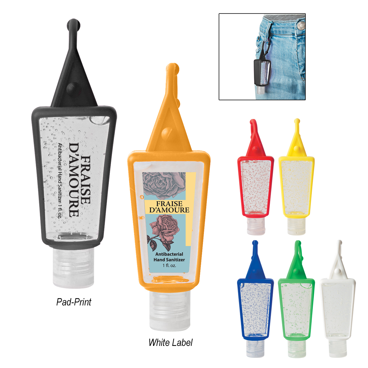 1 Oz&#46; Hand Sanitizer In Silicone Holder-HIT