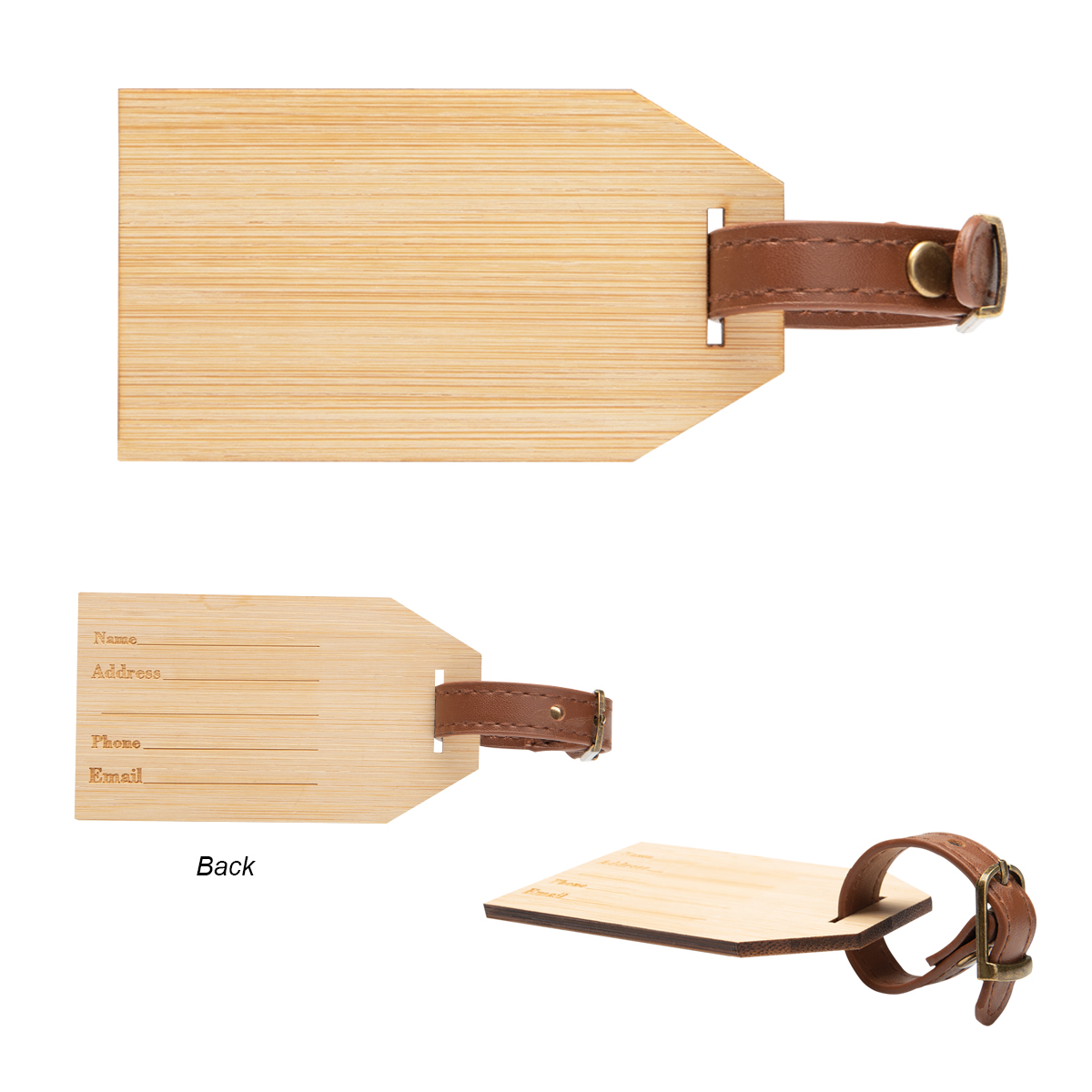 #9753 Outbound Bamboo Luggage Tag - Hit Promotional Products