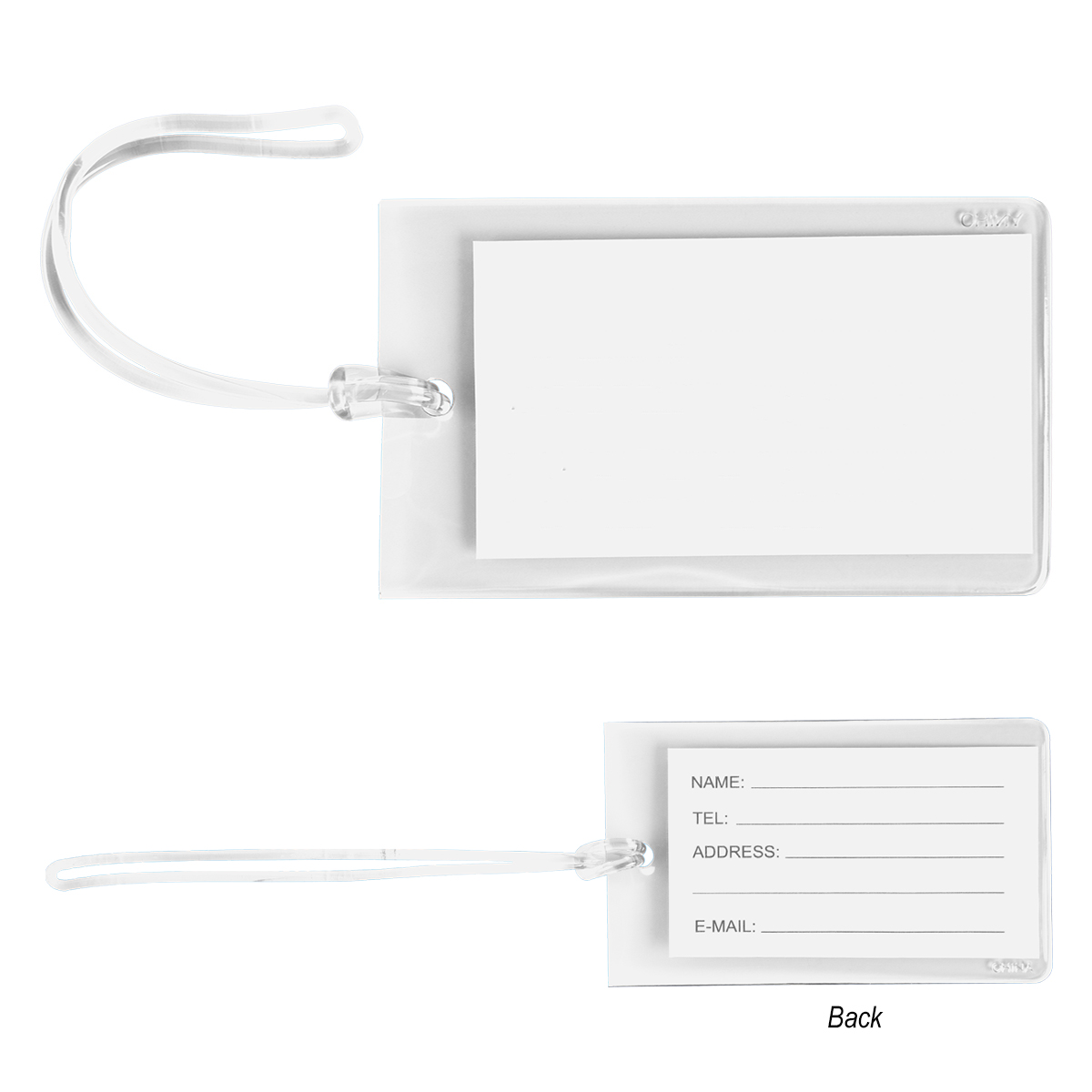 Jelly Luggage Tag - TRANSLUCENT CLEAR