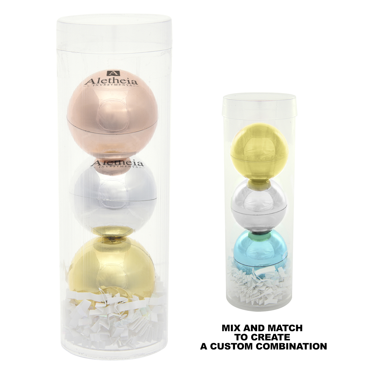 3-Piece Metallic Lip Moisturizer Ball Tube Gift Set-HIT