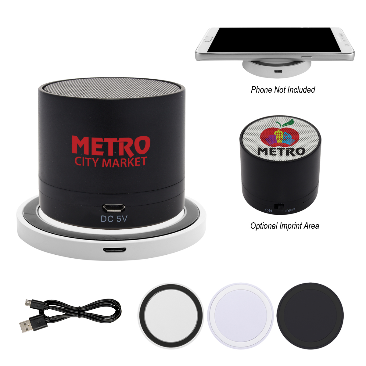 Deuce Wireless Speaker & Charging Pad-HIT