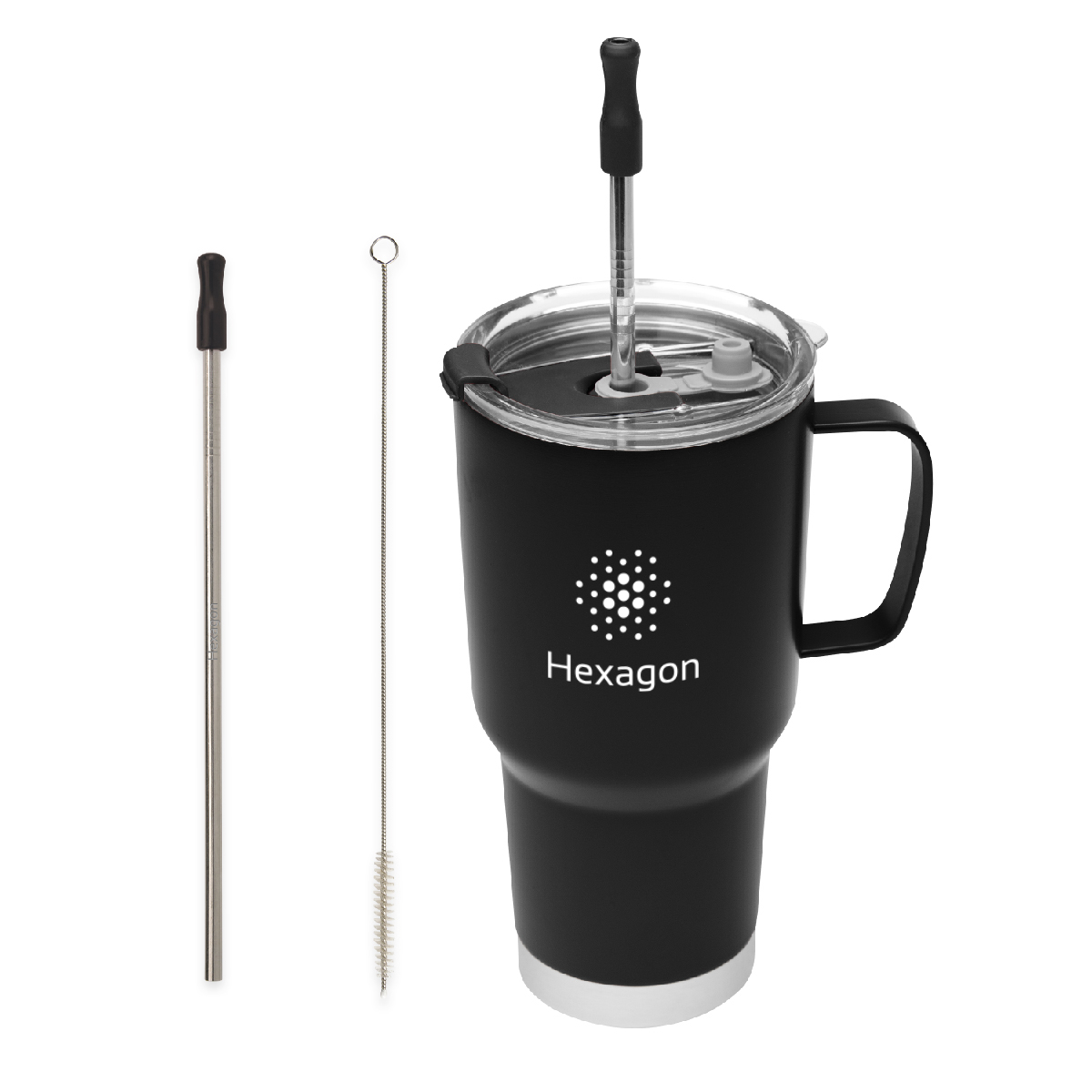 20 Oz&#46; Fulton Stainless Steel Mug With Straw-HIT