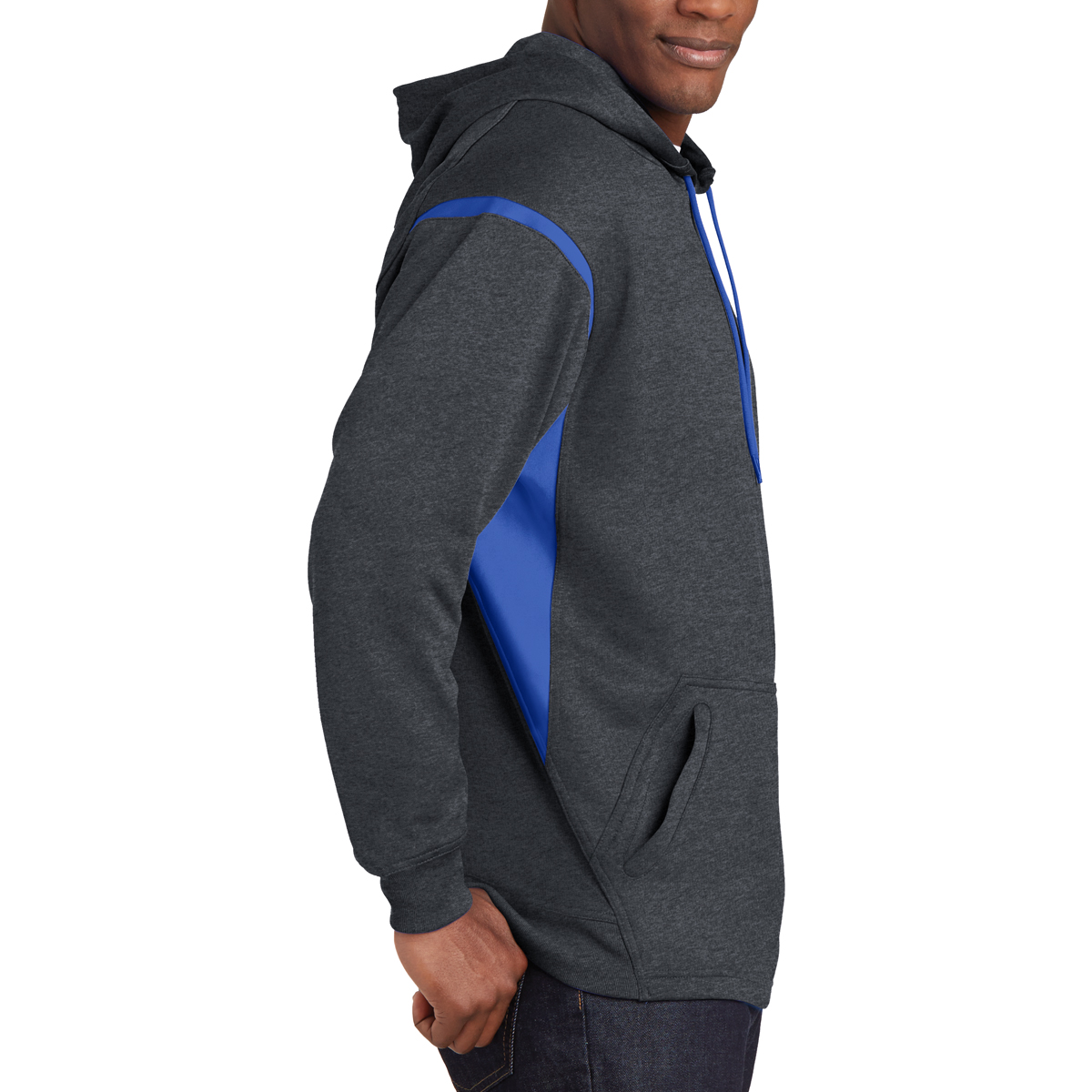 Sport-Tek® Tech Fleece Colorblock Hooded Sweatshirt