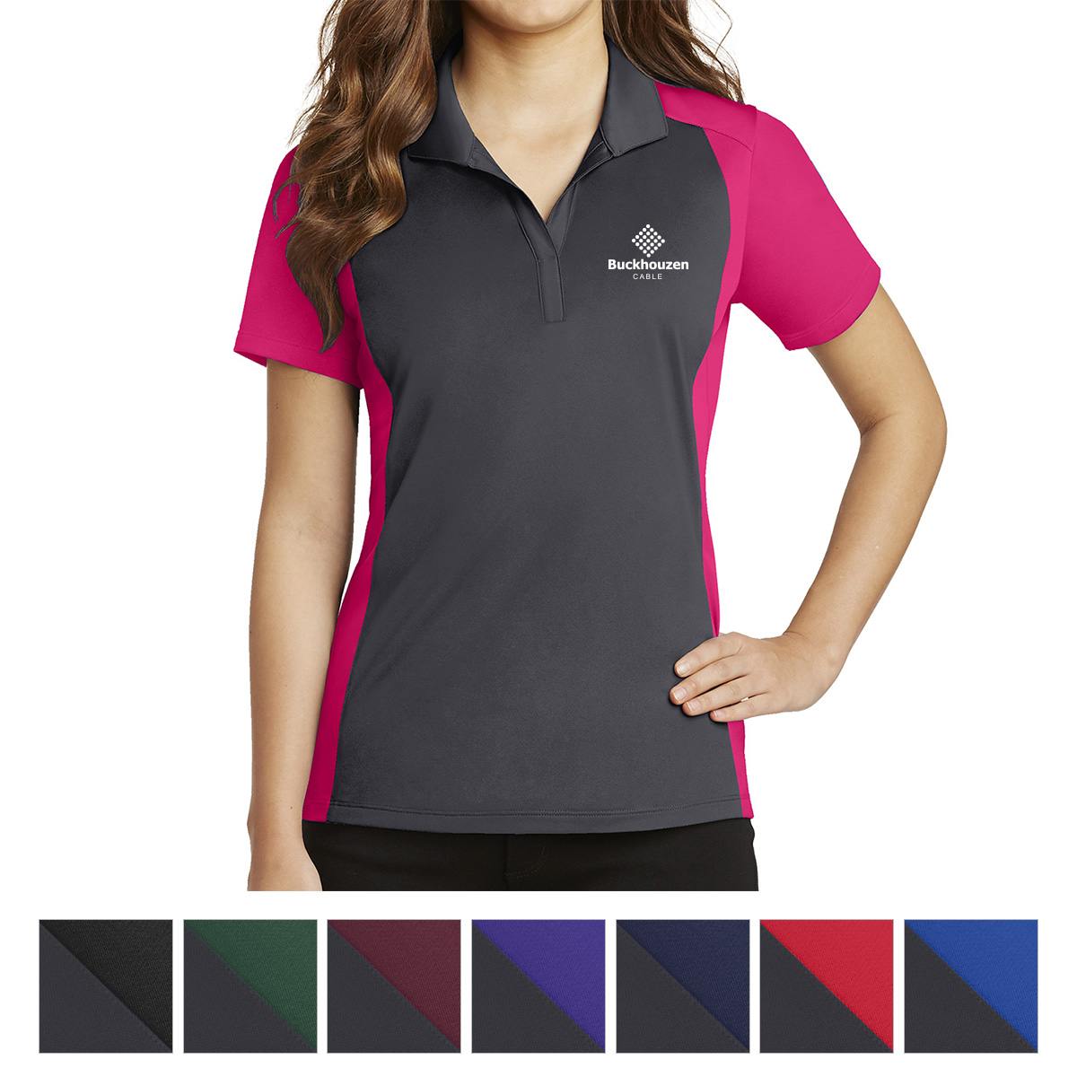 Sport-Tek® Ladies' Colorblock Micropiqué Sport-Wick® Polo