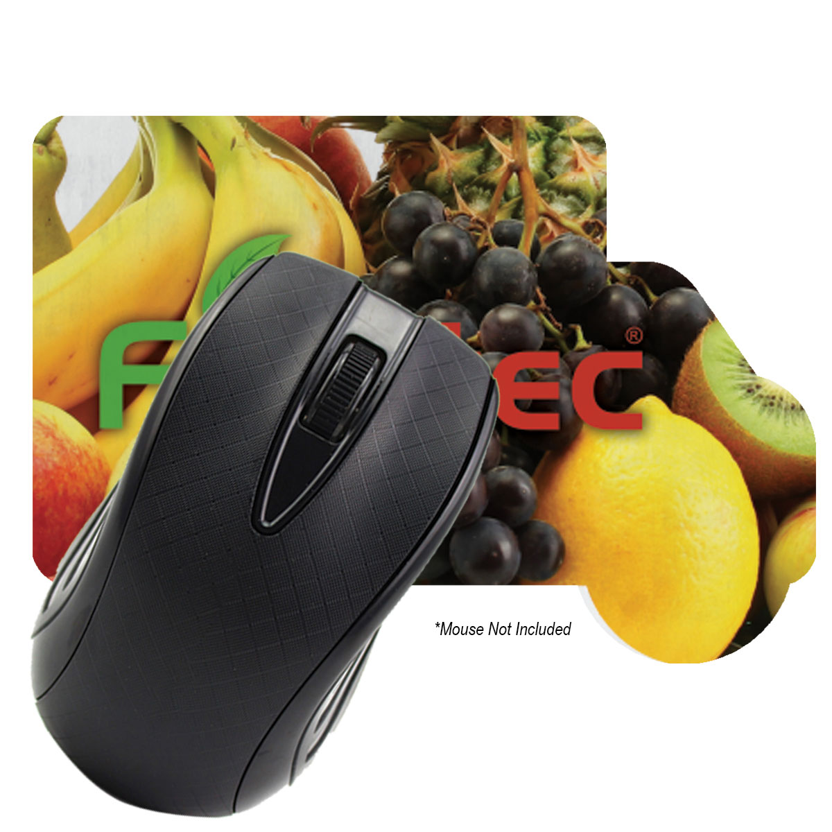 Truck Shaped Dye Sublimated Computer Mouse Pad - WHITE