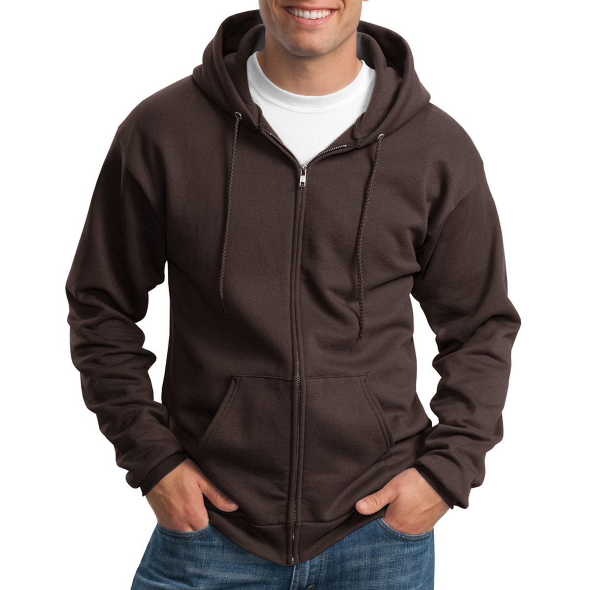 #PC78ZH Port & Company® Core Fleece Full-Zip Hooded Sweatshirt - Hit ...