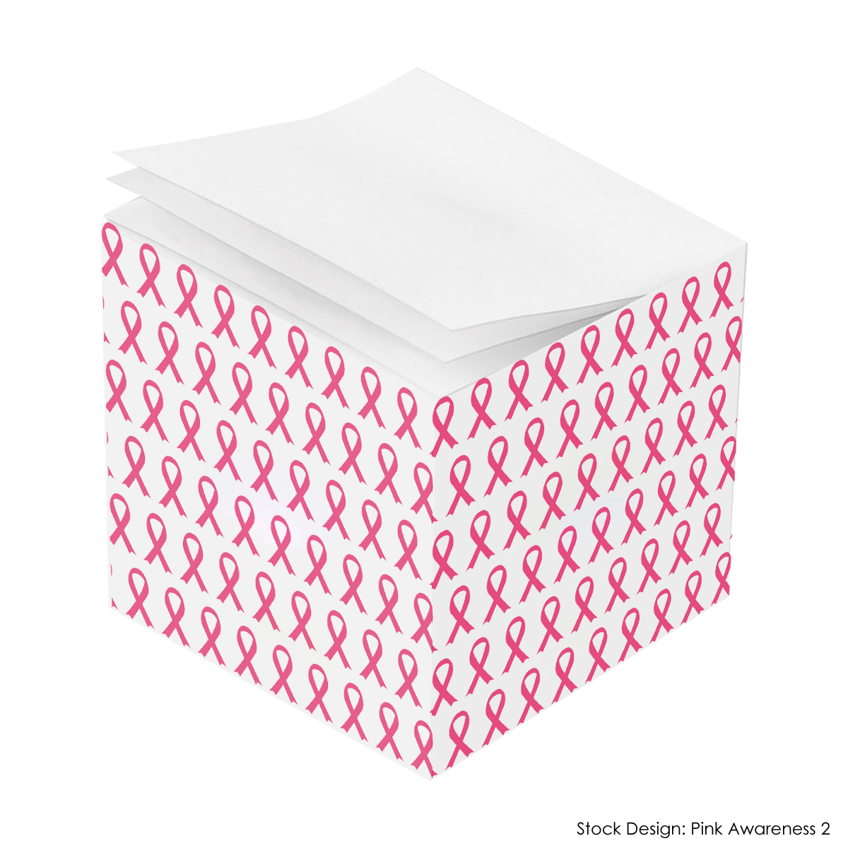 1305-BCA - Breast Cancer Awareness Post-It® Full Color Notes Cube