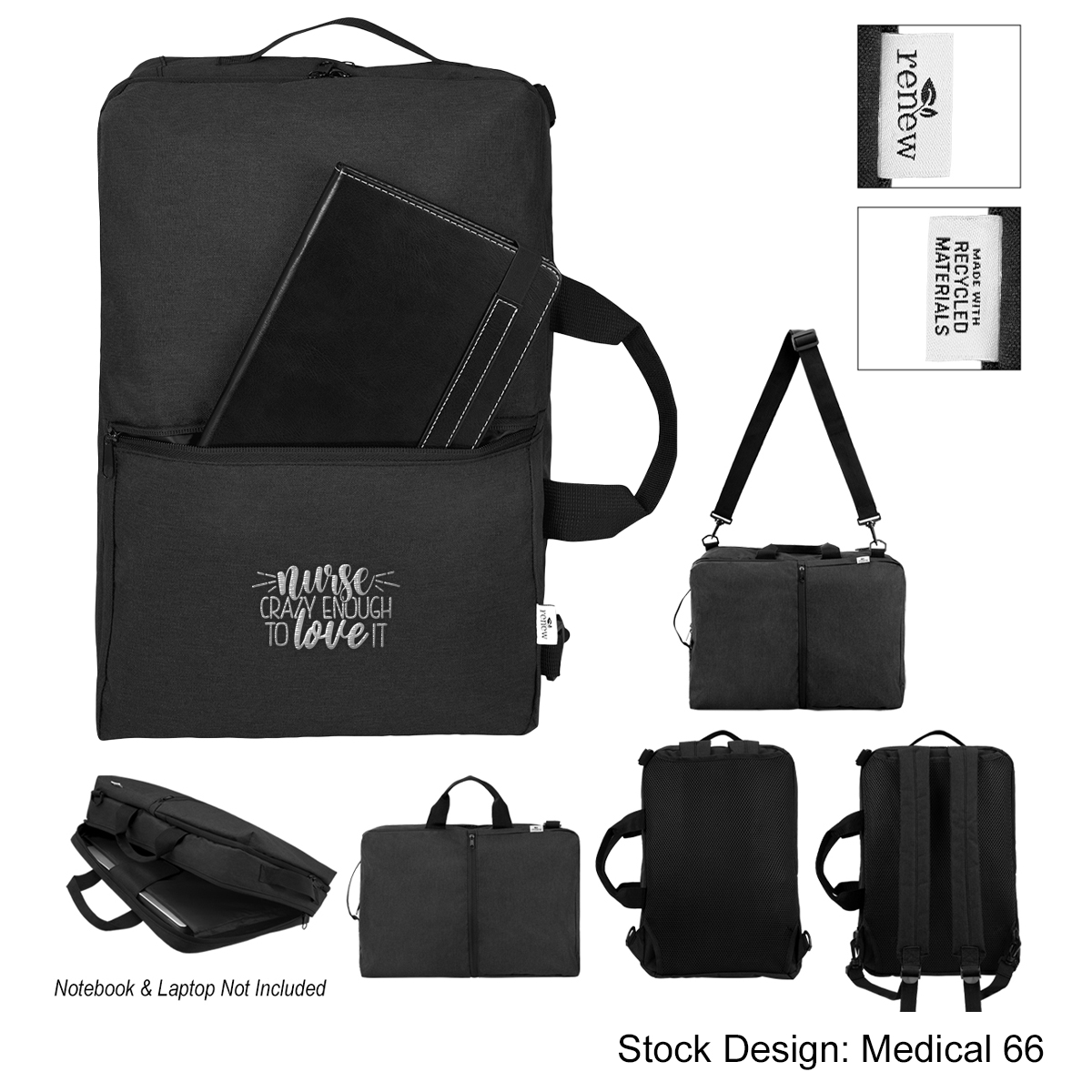 35132-NW - Nurse's Week Sophie 3-In-1 Convertible rPET Backpack