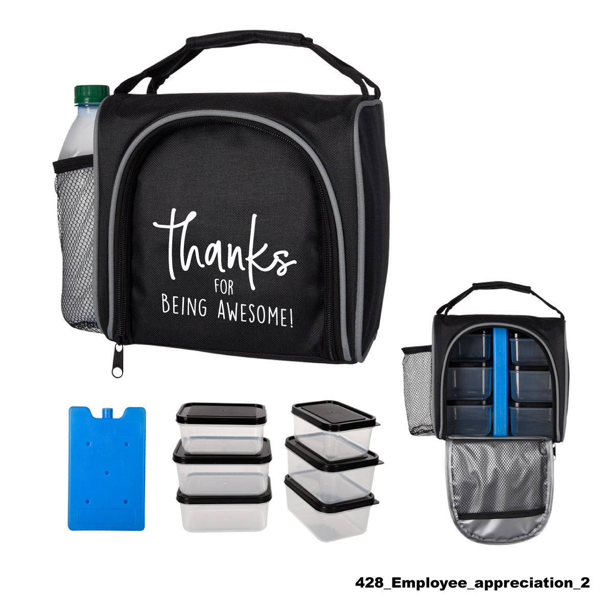 428-EA - Employee Appreciation Prep & Chill Lunch Cooler With Container Set