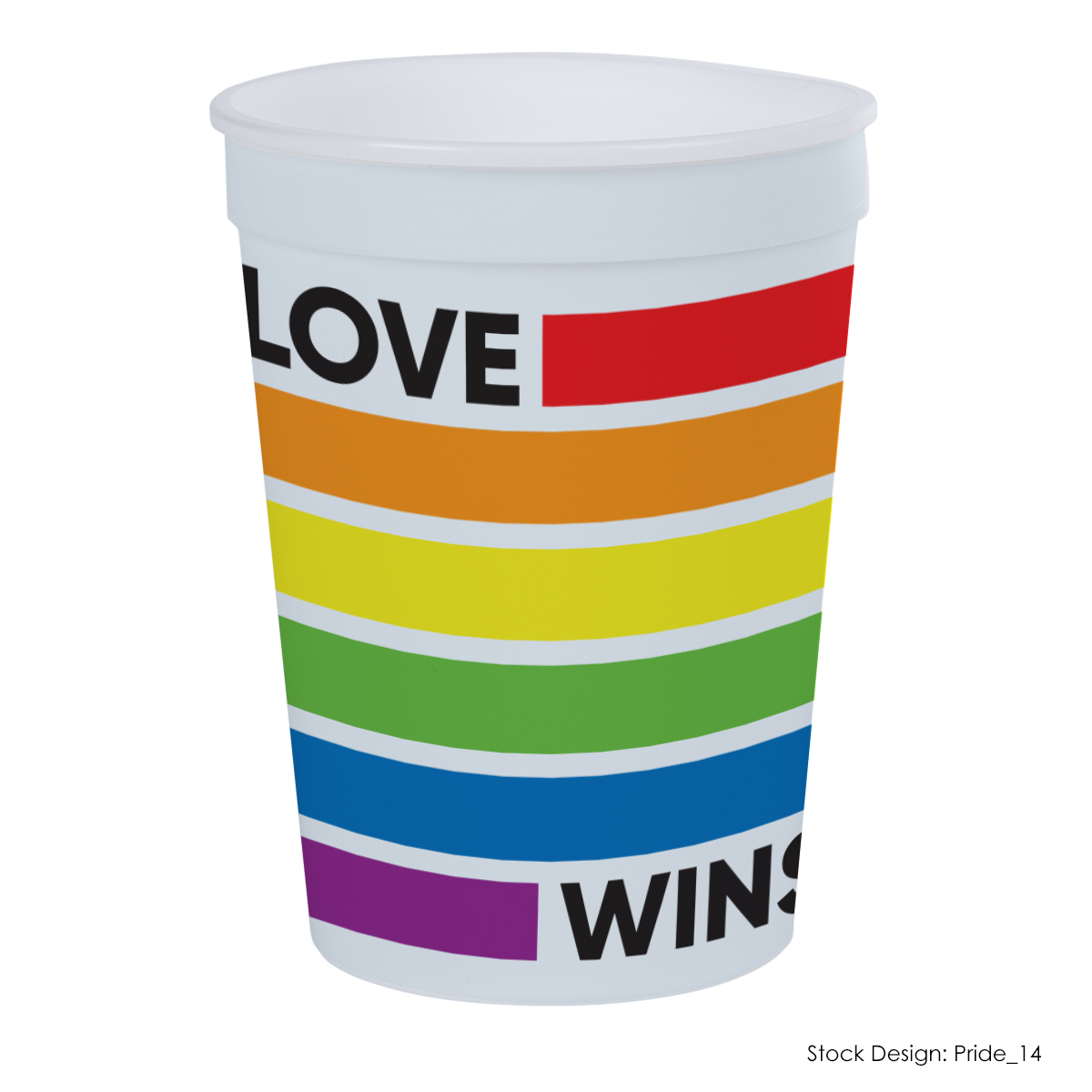 55902-PRI - Pride 12 Oz. Full Color Big Game Stadium Cup
