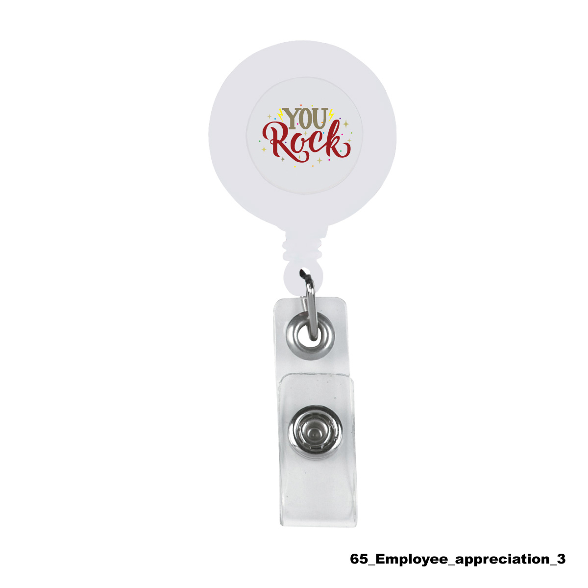 65-EA - Employee Appreciation Retractable Badge Holder With Laminated Label