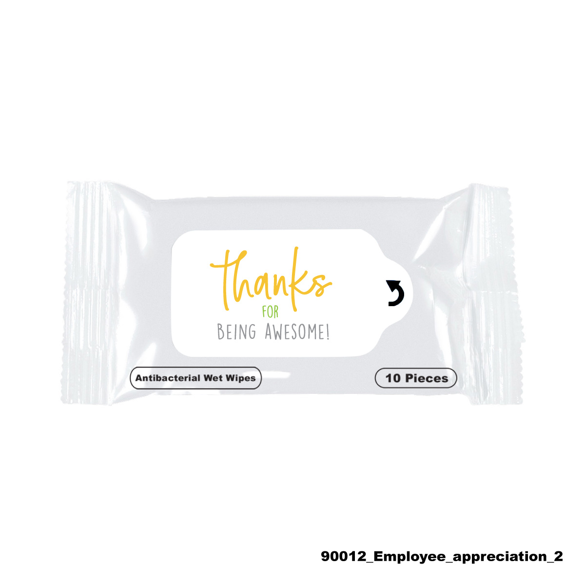 90012-EA - Employee Appreciation Antibacterial Wet Wipe Packet
