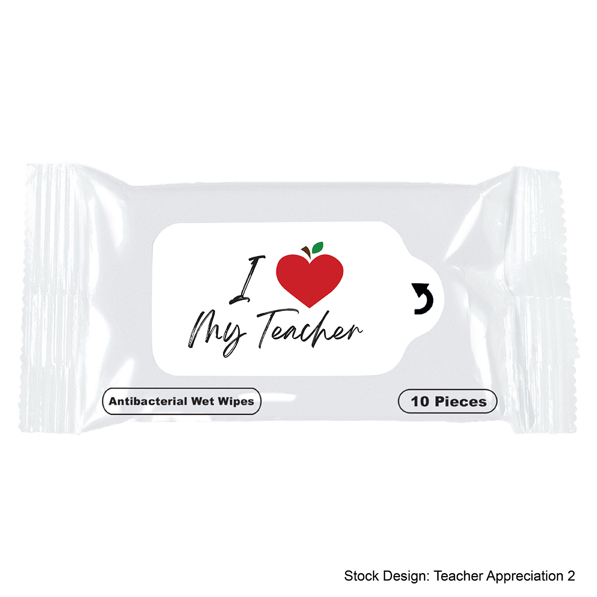 90012-TA - Teacher Appreciation Antibacterial Wet Wipe Packet